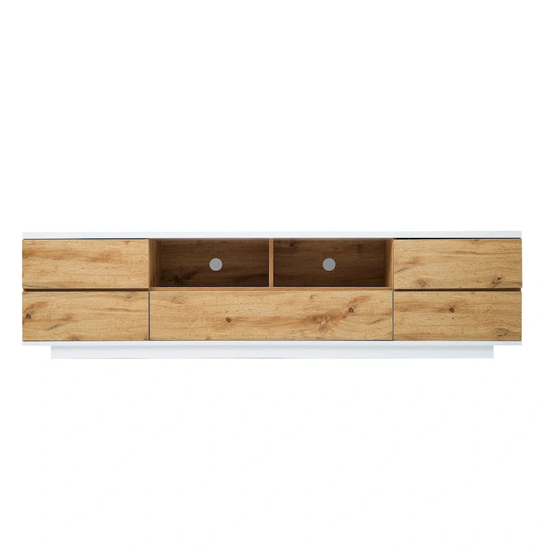 80-Inch Modern TV Stand with Concealed Storage