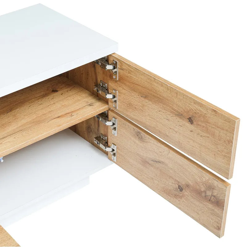 80-Inch Modern TV Stand with Concealed Storage