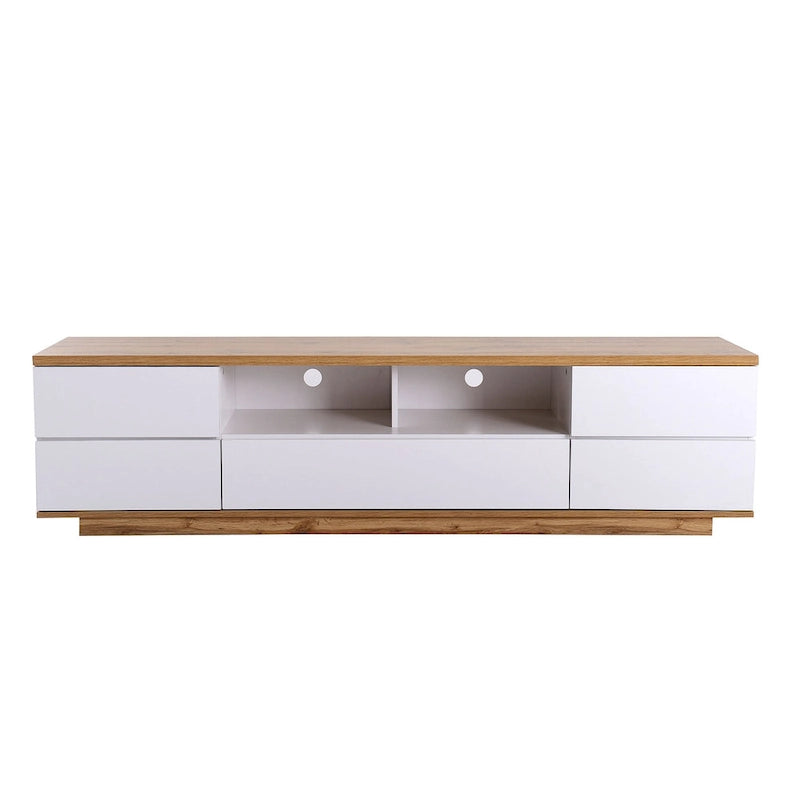 80-Inch Modern TV Stand with Concealed Storage