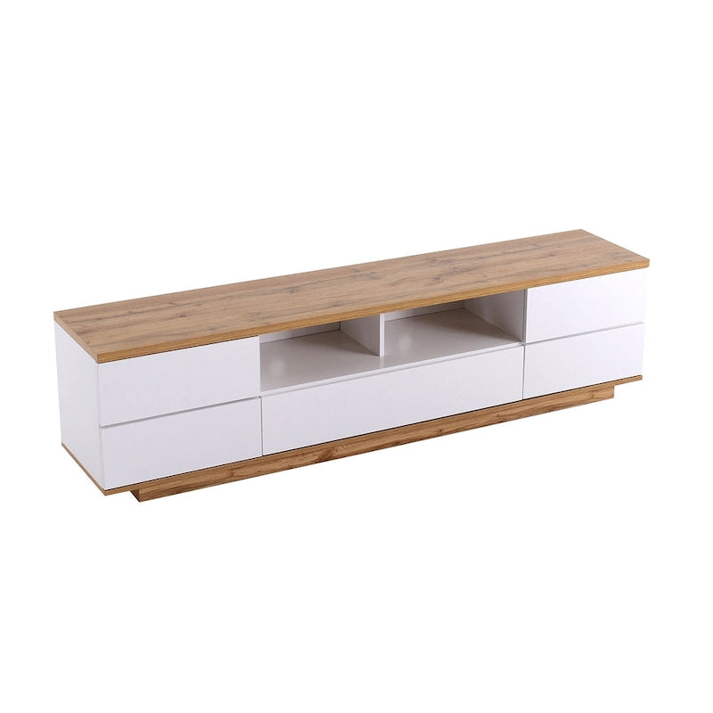80-Inch Modern TV Stand with Concealed Storage