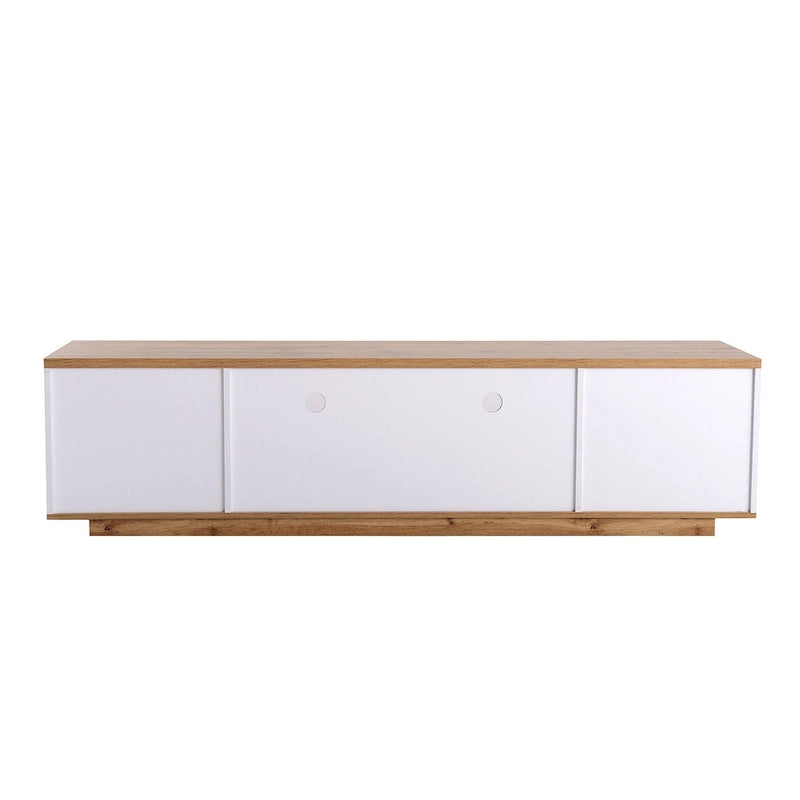 80-Inch Modern TV Stand with Concealed Storage