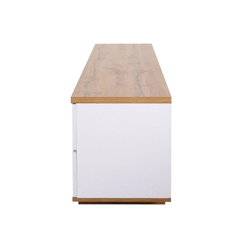 80-Inch Modern TV Stand with Concealed Storage