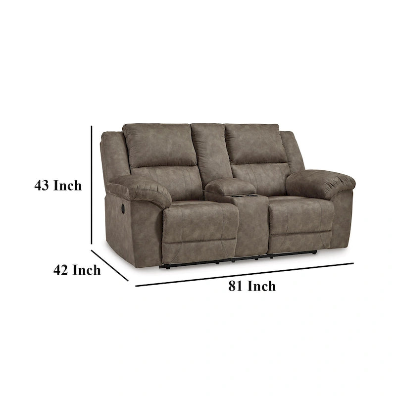 Double Reclining Loveseat with Center Console, Cup Holders and Zero-Wall Mechanism