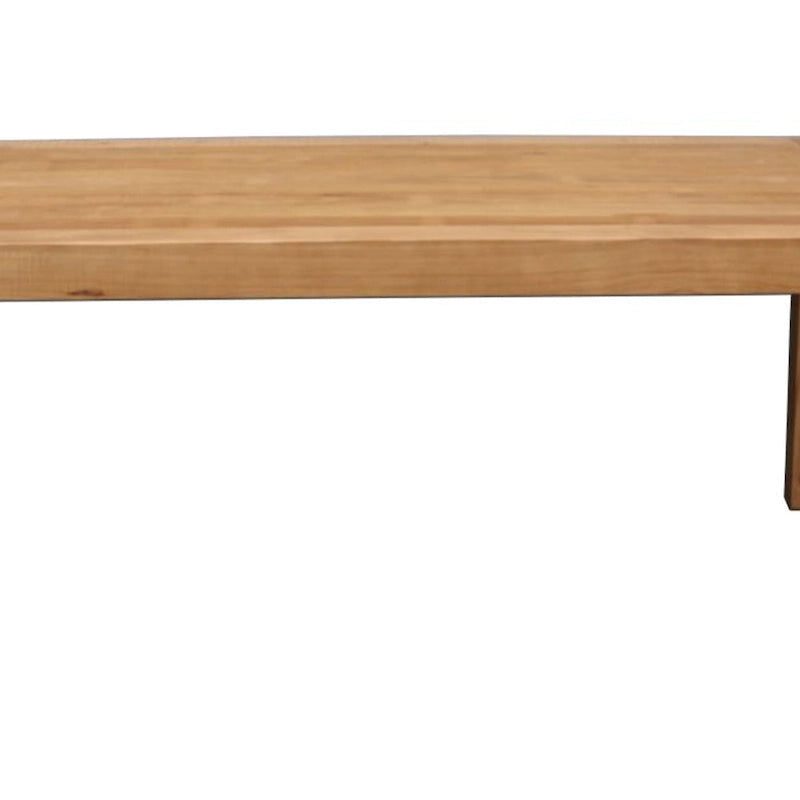 71-Inch Reclaimed Pine Wood Rectangular Dining Table with Tapered Legs