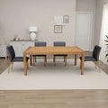 71-Inch Reclaimed Pine Wood Rectangular Dining Table with Tapered Legs