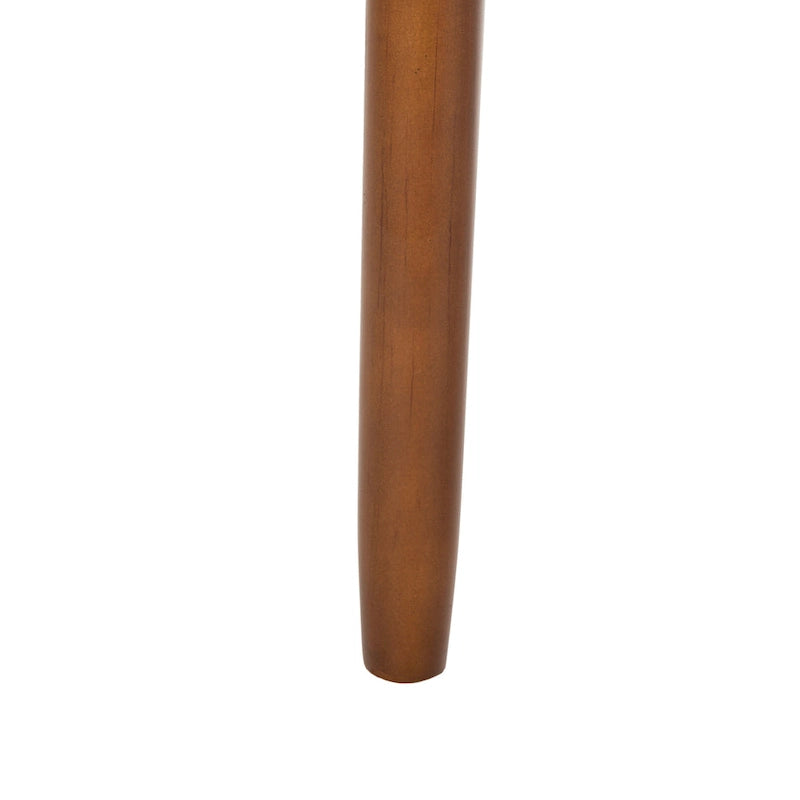 Banc rembourré en laine de style Mid-Century Modern avec pieds fuseaux