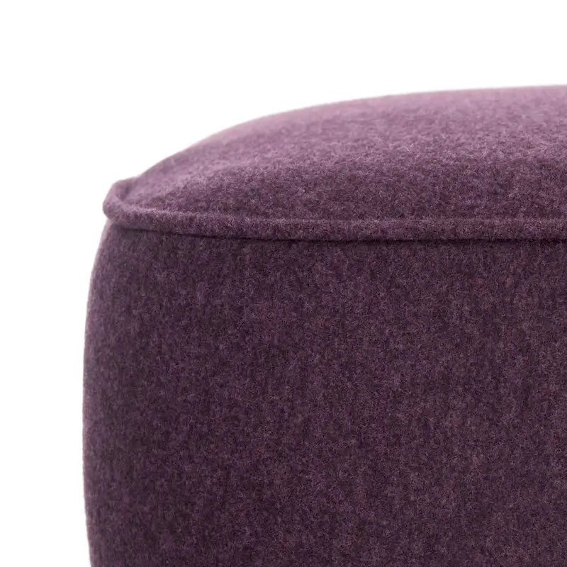 Banc rembourré en laine de style Mid-Century Modern avec pieds fuseaux