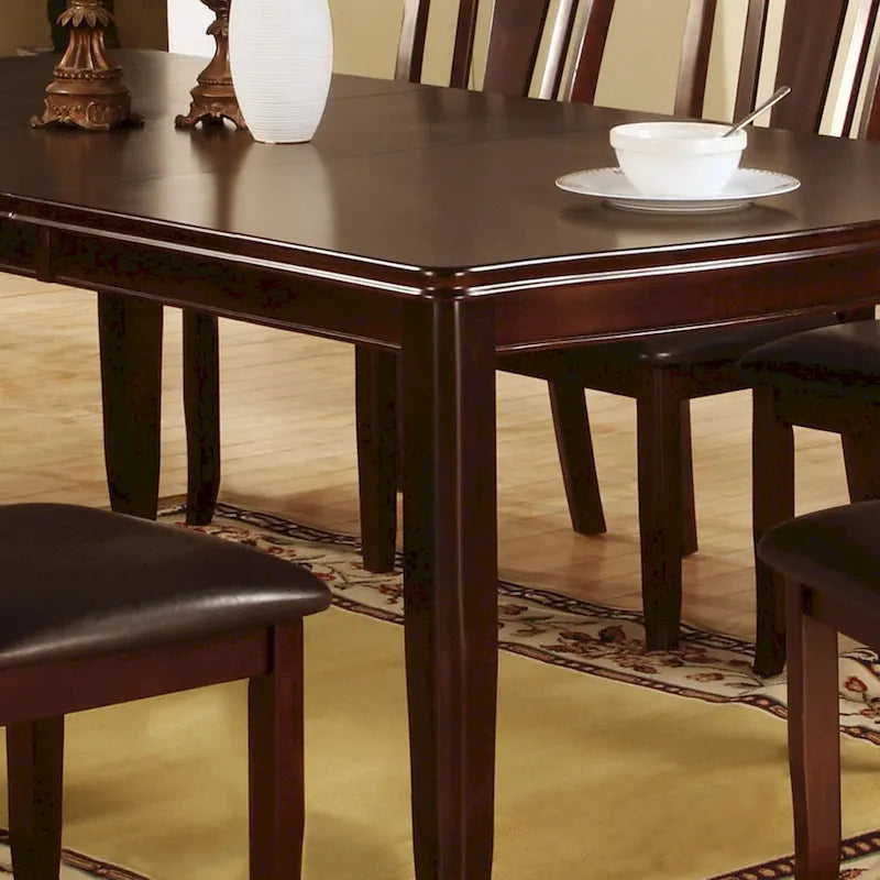 78-Inch Expandable Wood Dining Table with 18-Inch Leaf for 6-8 People