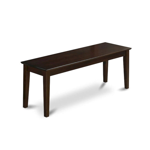 51-Inch Rubberwood Dining Bench with Solid Wood Seat in 3 Finish Options