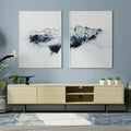 78-Inch Mid-Century Modern Lowboy TV Stand Console with Open Shelf Storage