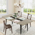 71-Inch Large Dining Table for 6-8 People with Metal Legs