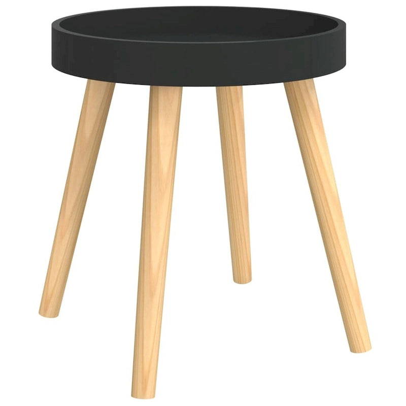 Table d'appoint carrée scandinave avec plateau amovible et pieds en pin massif