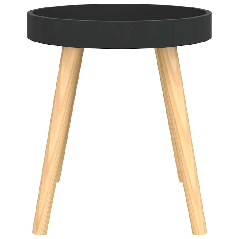 Table d'appoint carrée scandinave avec plateau amovible et pieds en pin massif