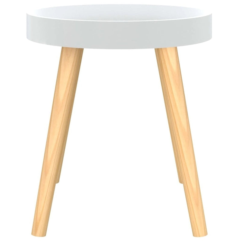 Table d'appoint carrée scandinave avec plateau amovible et pieds en pin massif