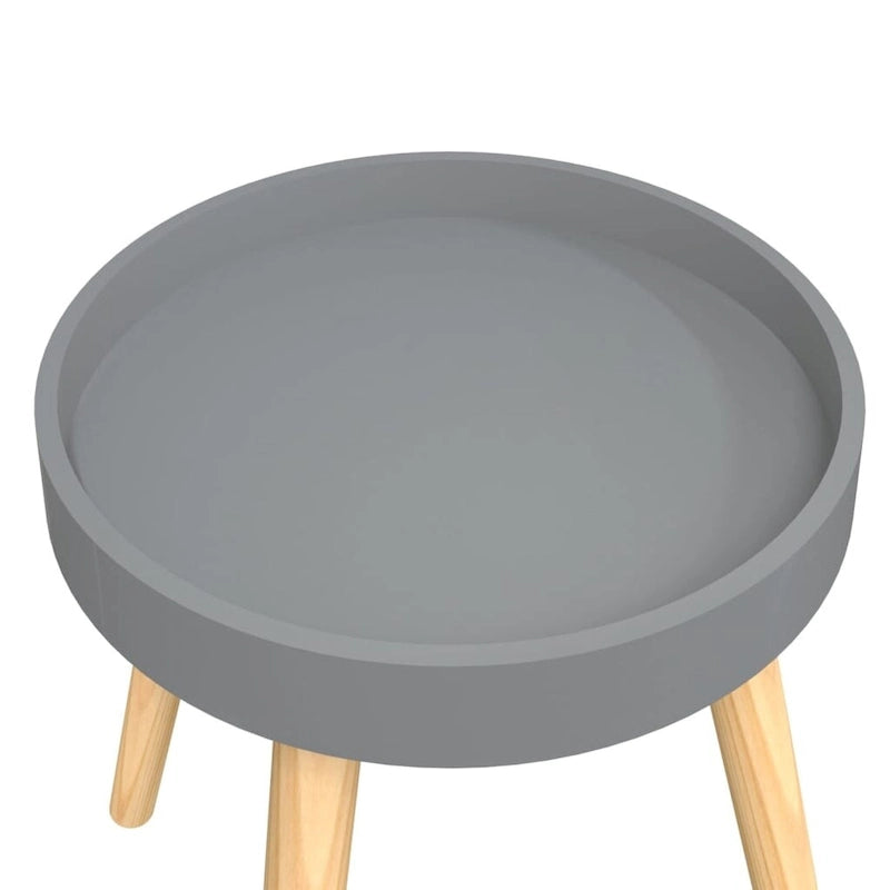 Table d'appoint carrée scandinave avec plateau amovible et pieds en pin massif