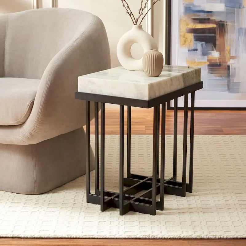 SAFAVIEH Mazie Rectangle Accent Table - 19 W x 13 D x 22 H - 19Wx13Dx22H