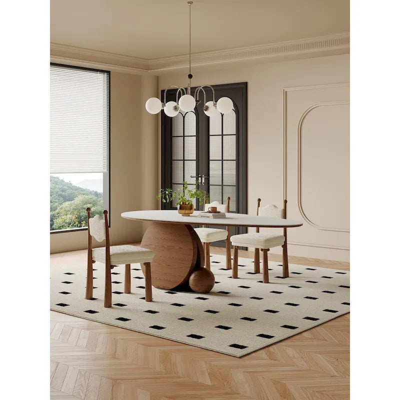 Chaise de salle à manger Wave avec dossier décoratif à boules